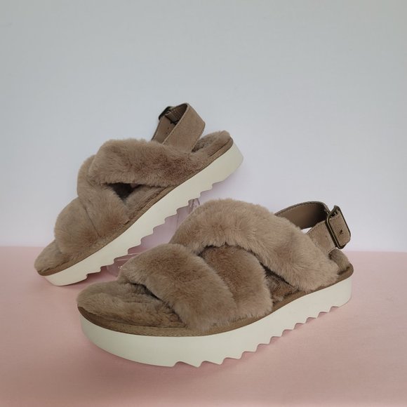 KOOLABURRA BY UGG Women’s Fuzz-EE Faux-Fur Slipper Sandals-Amphora. Size 9M⭐ - Picture 6 of 14